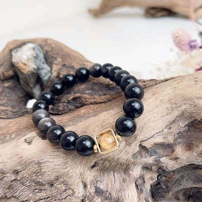 高閃光銀曜+鈦晶手鍊1