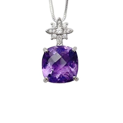 鑽花紫水晶項鍊1