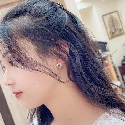 水鑽花沙佛萊耳環6