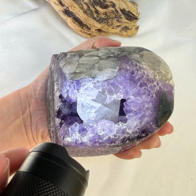 聚財聚氣/淨化磁場-《白水晶共生紫晶鎮原礦》4