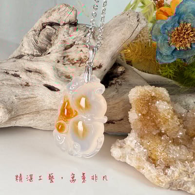 吉祥平安/招財納福-《葫蘆蜜糖白玉髓項鍊》5