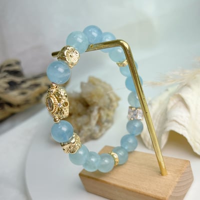 心靈穩定｜正向思考-《海藍寶水晶手鍊》5