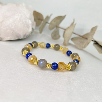 黃水晶·青金·拉長能量手鍊5