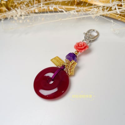 健康/平安-紅玉髓平安扣吊飾2