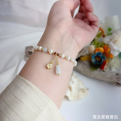 平安吉祥/養顏美容-《玉葫蘆珍珠手鍊》5