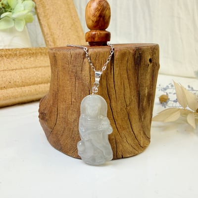 平安/吉祥/靜心-《冰種翡翠媽祖項鍊》5