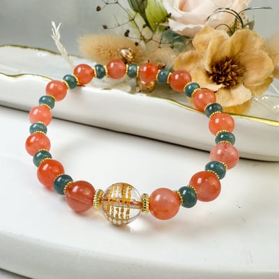 平安/健康-《飄花南紅翡翠經文手鍊》3