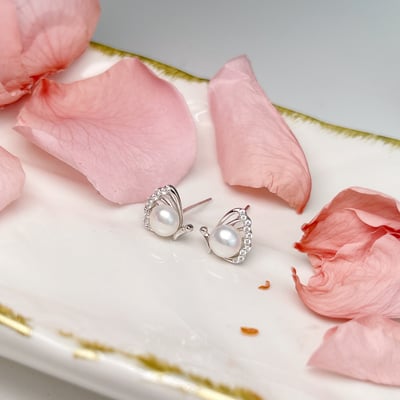 輕奢珠寶-《蝴蝶翅膀珍珠耳針》3