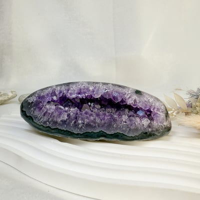 聚財/聚氣/高磁場-《錢袋子紫晶洞擺件》3