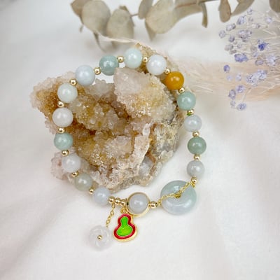 平安扣玉/平安無事-《天然A貨翡翠平安扣手鍊》2