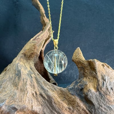 稀有高檔/金銀絲-《全淨體金銀鈦晶項鍊》25