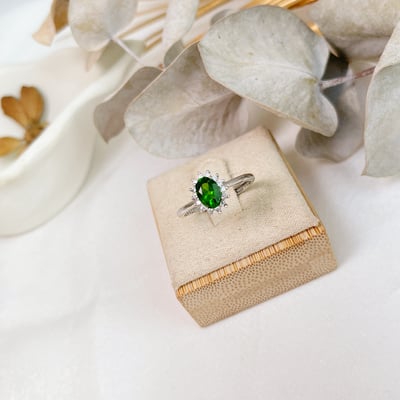 綠透輝石鑽圈戒指2