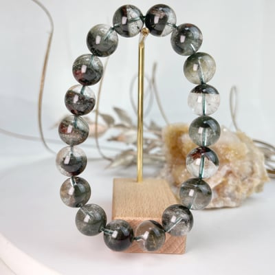 穩定心靈/招財助事業-《11.5mm高品綠幽靈水晶手鍊》6