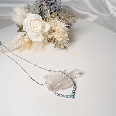 藍磷灰時尚鎖骨鍊2