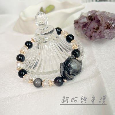 桃花人緣/擋煞避邪-《高閃光銀曜狐狸水晶手鍊》3