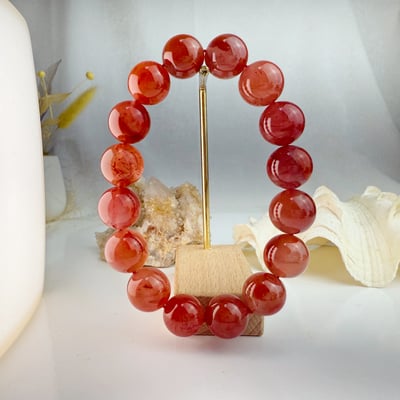 精品級-《冰飄南紅瑪瑙手鍊》4