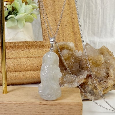 平安/吉祥/靜心-《冰種翡翠媽祖項鍊》4