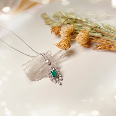 低調奢華祖母綠項鍊4