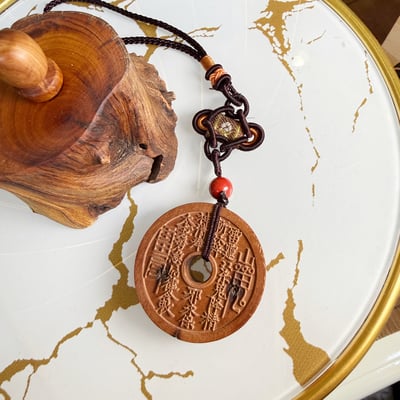 棗木原木/避邪鎮宅-《棗木山鬼花錢·太上老君令吊飾》3