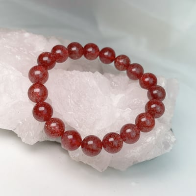 招人緣/招桃花/好運氣-《星光晶點草莓晶手鍊》2