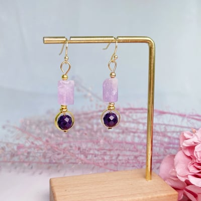 智慧/貴人-《薰衣草、烏拉圭紫晶耳環》5