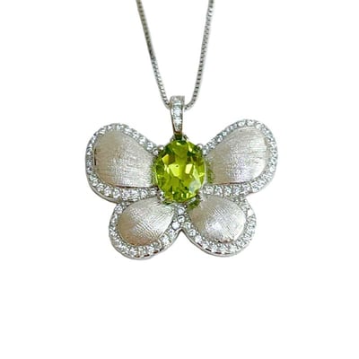 蝴蝶橄欖石項鍊1