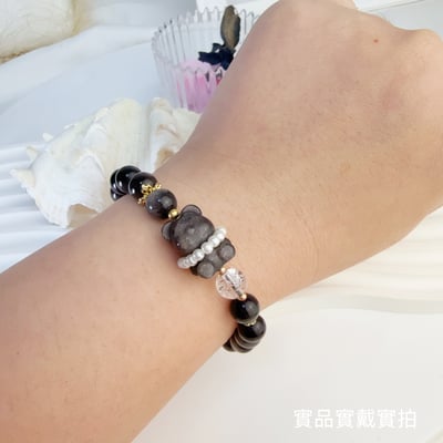 貴人/好運/平安-《銀曜珍珠熊手鍊》5