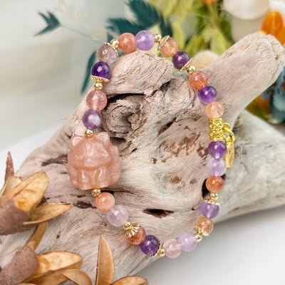 全方位功效/狐狸-《橙月光九尾狐多寶水晶手鍊》3