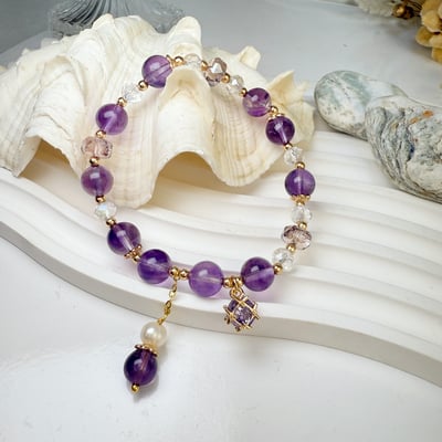 貴人/智慧/正能量-《閃耀光芒紫水晶手鍊》2