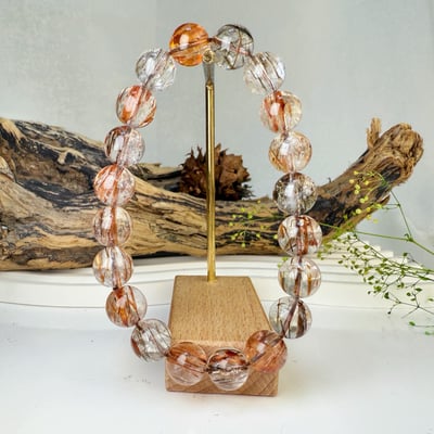 擋煞/招財-《10mm黑金超七素圈手鍊》4