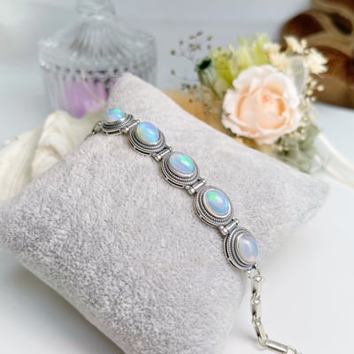 藍韻光遊彩/透體料-《藍韻蛋白石珠寶手鍊》5