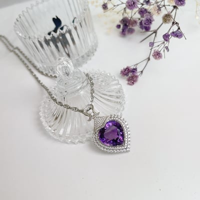 愛心全美紫水晶項鍊4