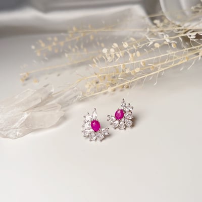 輕奢珠寶紅寶耳環4