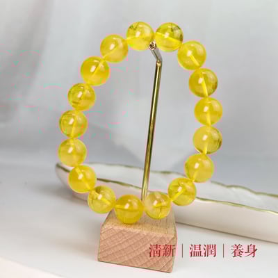 辟邪去災/招財納福-《11mm金絞蜜琥珀手珠》5