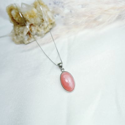 天然粉紅蛋白石項鍊4