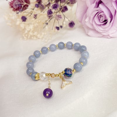 創造力/清晰思路-《海洋傳說海藍寶水晶手鍊》2