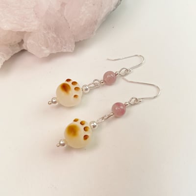 自然風貓掌耳環3