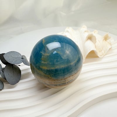 原礦球/心靈力量-《海洋藍力士水晶球》B12