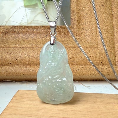 智慧呈祥/考運提升-《冰種翡翠文殊菩薩項鍊》3