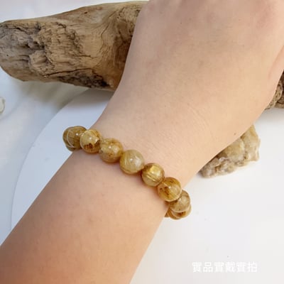 高檔料/滿絲-《10mm鈦晶手鍊》-17