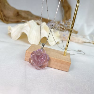 紫晶玫瑰花項鍊4