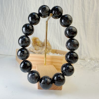 擋煞避邪/防小人-《14mm老礦黑髮晶手鍊》3