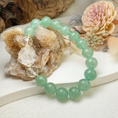 事業寶石-《白水晶花東菱玉手鍊》4