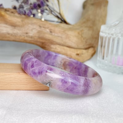 原礦紫水晶瑪瑙鐲A45