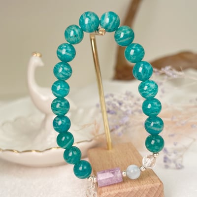 心願達標、運氣爆棚-《薰衣草紫晶斑馬天河手鍊》5