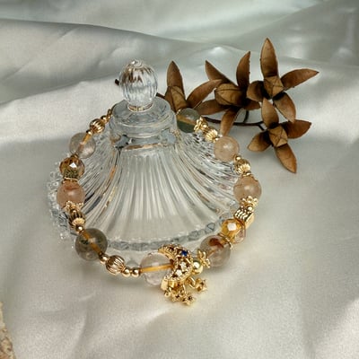 運勢/財富/小人-《月亮星閃多色髮晶手鍊》5