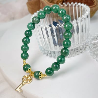 設計款-翡翠色東菱玉財富之鑰手鍊4