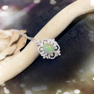 高火彩水晶蛋白石項鍊3