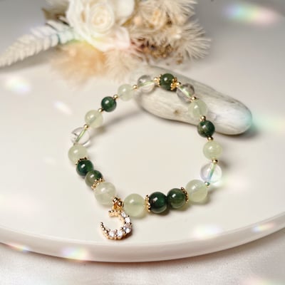 健康/財富/拓展-《綠色奇蹟·葡萄石綠髮晶手鍊》2