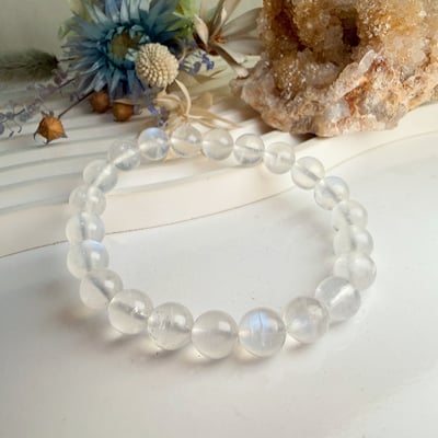 正能量/安穩平靜-《8mm藍韻白月光石手鍊》3